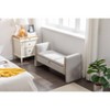 VYNXARIA 032 Light Gray Velvet Storage Bench - A Stylish and Functional Indoor Essential - 3 of 4