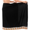 LA LEELA Men's Swimwear Cover Up Summer Pareo Sarong One Size Solid Black - 4 of 4