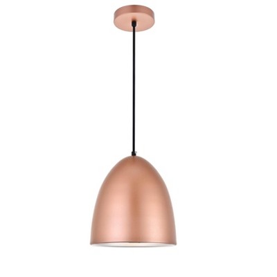 Honey Gold Aluminum Dome Pendant Light