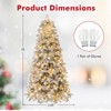 Costway 6/7 FT Artificial Snow-flocked Christmas Tree with 130 Balls, Lights, 616 Branch Tips - 3 of 4