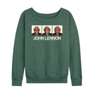 Women's - John Lennon - Glasses Portrait Lightweight French Terry Wide Neck Long Sleeve Shirt - 1 of 4
