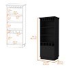 Gulches Bar Cabinet with Glassware Rack, 5 Bottle Racks, 3 Shelves and Two Door Cabinet Sturdy Manufactured Wood, Assembly Required - 3 of 4
