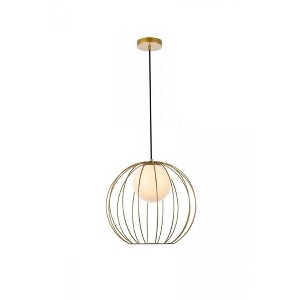 Elegant Lighting Wetzel 1 light brass pendant - 1 of 4