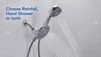 Waterpik Chrome 8-Setting Handheld and Rain Showerhead Combo