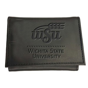 Evergreen NCAA Wichita State Shockers Black Leather Trifold Wallet Officially Licensed with Gift Box - 1 of 1