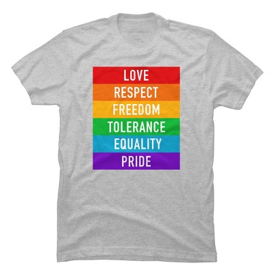 Adult Design By Humans Pride Rights Motto By PINHEAD66 T-Shirt