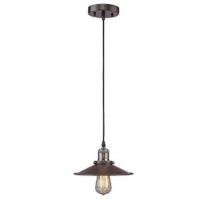 Chloe Lighting CH858012RB09-DP1 Industrial Industrial-Style 1 Light Rubbed Bronze Ceiling Mini Pendant 9" Shade - 1 of 1