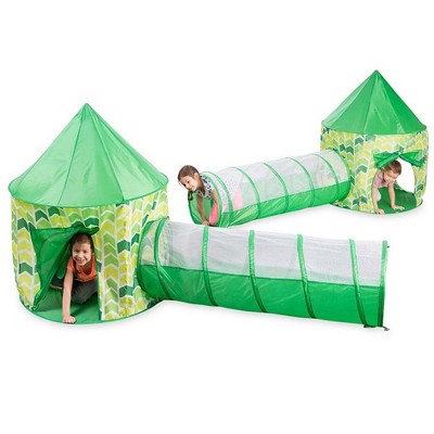 Hearthsong Indoor Outdoor Two Green Pop-up Play Tents And Two