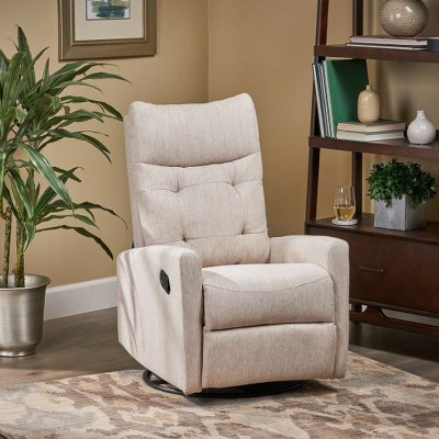 CENGHU Glider Swivel Recliner Chair in Fabric, Adult Sofa Chair, Recliner Chair for Adult, Mid Century Modern Pushback Chair for Living Room, Bedroom