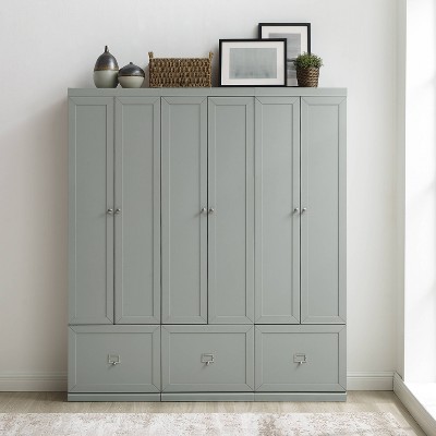 Harper Gray 3-Piece Modular Entryway Set with Pantry Closets