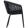 Outdoor Chair Set of 2 Black PE Rattan, Powder-Coated Steel vidaXL - 4 of 4