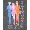 Fruits Basket Women's Character Trio Design Burnout Ringer Anime T-Shirt Adult - 2 of 3