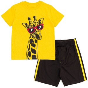Funstuff Dinosaur Animal Video Game Astronaut Truck Athletic T-Shirt & Mesh Shorts Outfit Toddler to Little Kid - 1 of 4