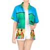 LA LEELA Button Down Shirt Casual Summer Beach Blouse Shirt Luau Party Colorful Short Sleeve Vacation Tops Shirts Hawaiian T Shirt - 3 of 4