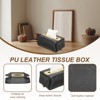 Unique Bargains PU Leather Home Car Office Decorative Tissue Box Cover - 3 of 4