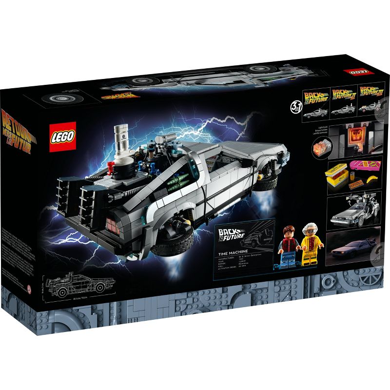 LEGO Icons Back to the Future Time Machine Car Set 10300, 5 of 10