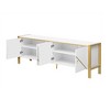 FONTOI 70.9'' TV Stands for Televisions up to 75", Entertainment Center with 2 Spacious Cabinets for Living room, White, 15.7"*24"*70.9" - 4 of 4
