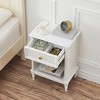 Night Stands  Wood End Table with Storage Drawer and Shelf - 4 of 4