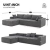 NicBex Modern L Shape Modular Sectional Sofa Chenille Fabric Couch with 2 Pillows for Living Room - 2 of 4
