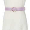 INSPIRE CHIC Women's Solid Color Heart-Shaped Buckle with Beads Belts - 4 of 4