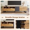 ChicFurnit TV Stands and Consoles Entertainment Center with Storage Cabinets and Open Shelf Media Console for Living Room, Beige, 70.9"*15"*19.7" - 3 of 4
