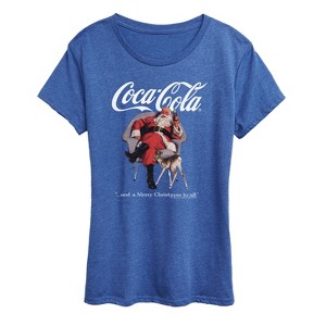 Women's - Coca-Cola - Sitting Santa Short Sleeve Graphic T-Shirt - 1 of 4