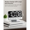 Aoibox Digital Alarm Clock with Large Bold Numbers, 5 Brightness Levels, 5 Alarm Sounds, 8-Color Night Light, USB Charging Port, Easy to Read - 2 of 4