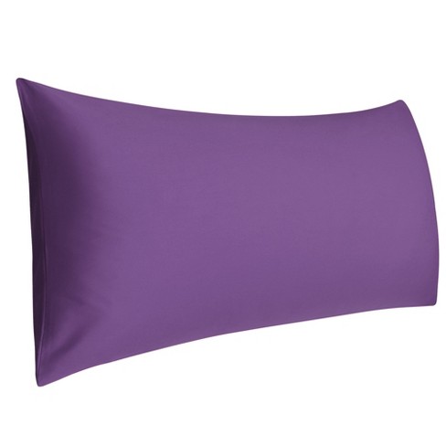 PiccoCasa 100 Cotton Soft and Comfortable Body Pillow Cases 1 Pc Deep Purple Body 21 x55