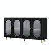Tiramisubest Modern Accent Sideboard with Acrylic Doors Metal Leg Storage Adjustable Shelf Cabinet Cupboard Living Room - 2 of 4