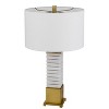 Cal Lighting Cranbourne 28.25" Height Antique Brass/Marble Metal Table Lamp - 3 of 4
