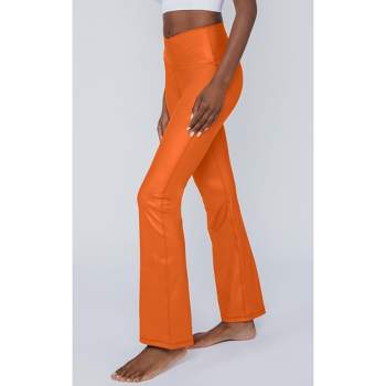 Yogalicious - Women's Nude Tech Elastic Free Hi Rise Flare Yoga Pant With  Front Splits - Genius Green - Medium : Target
