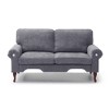 2-Seater Sofa Loveseat Upholstered Couch with Roll Armrests & Nailhead - ModernLuxe - 2 of 4