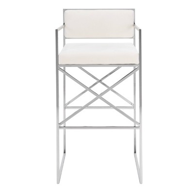 Kian Velvet Directors Stool - Safavieh