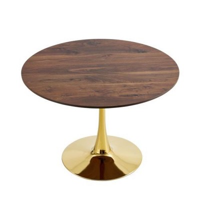 Mid-Century Dining Table For 2-3 People, Round Tulip Table With MDF Table Top & Pedestal Base, End Table For Small Spaces, Condos And Apartments