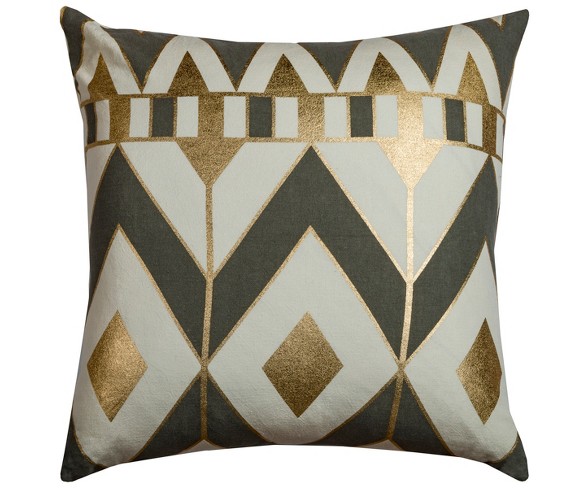 Rachel Kate Geometric Throw Pillow Gray