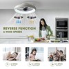 Ludomide Ceiling Fans with Lights, Flush Mount Ceiling Fan with Lights and Remote, 6 Wind Speeds Smart Low Profile Ceiling Fan for Bedroom-White - 4 of 4