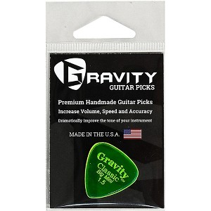 GRAVITY PICKS Classic Big Mini Polished Fluorescent Green Guitar Picks 1.5 mm - 1 of 1