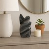 Modern Figurine Sculpture for Home Decor - Contemporary Statue Ideal for Office, Shelf, Coffee Table, and Living Room Decor - 6", Gray & White - 2 of 4
