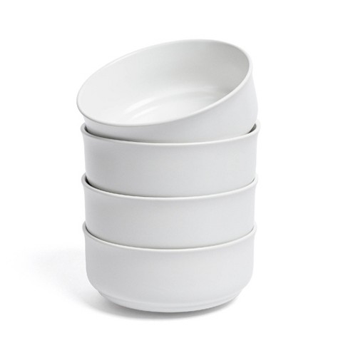 over&back Set of 4 26oz Rimmed Hand-Finished Stoneware Cereal Bowls Semi-Matte - image 1 of 4