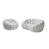 WJShome Single Bubble Chair with Ottoman,Oversized Memory Foam Bubble Lazy Floor Sofa, Modern Upholstered Bean Bag Sofas - 4 of 4