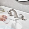 Sumerain Widespread Bathroom  Faucet, Stainleass Steel Sink Faucet, Two Handle, Brushed Nickel - 3 of 4