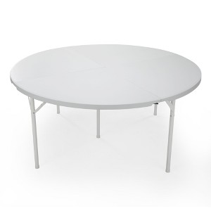 PAGED Patio Portable Dining Table Simple Wooden Folding Table with Roll-up Table Top for Indoor and Outdoor - 1 of 4