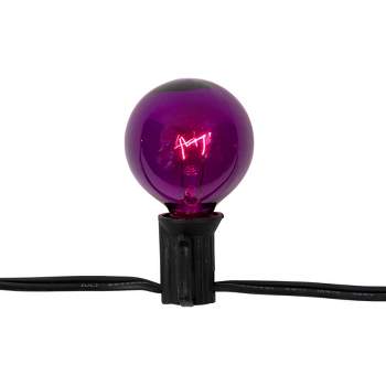 Northlight 10-Count Orange and Purple G40 Globe Halloween Lights, 9ft Black Wire