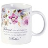 Dicksons She Is Blessed Spring Pink Floral 11 ounce Ceramic Novelty Coffee Mug Cup - 2 of 2