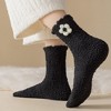 Anna-Kaci 3-Pair Plush Fuzzy Socks with Crochet Flower Detail for Cozy Indoor Wear - 3 of 4
