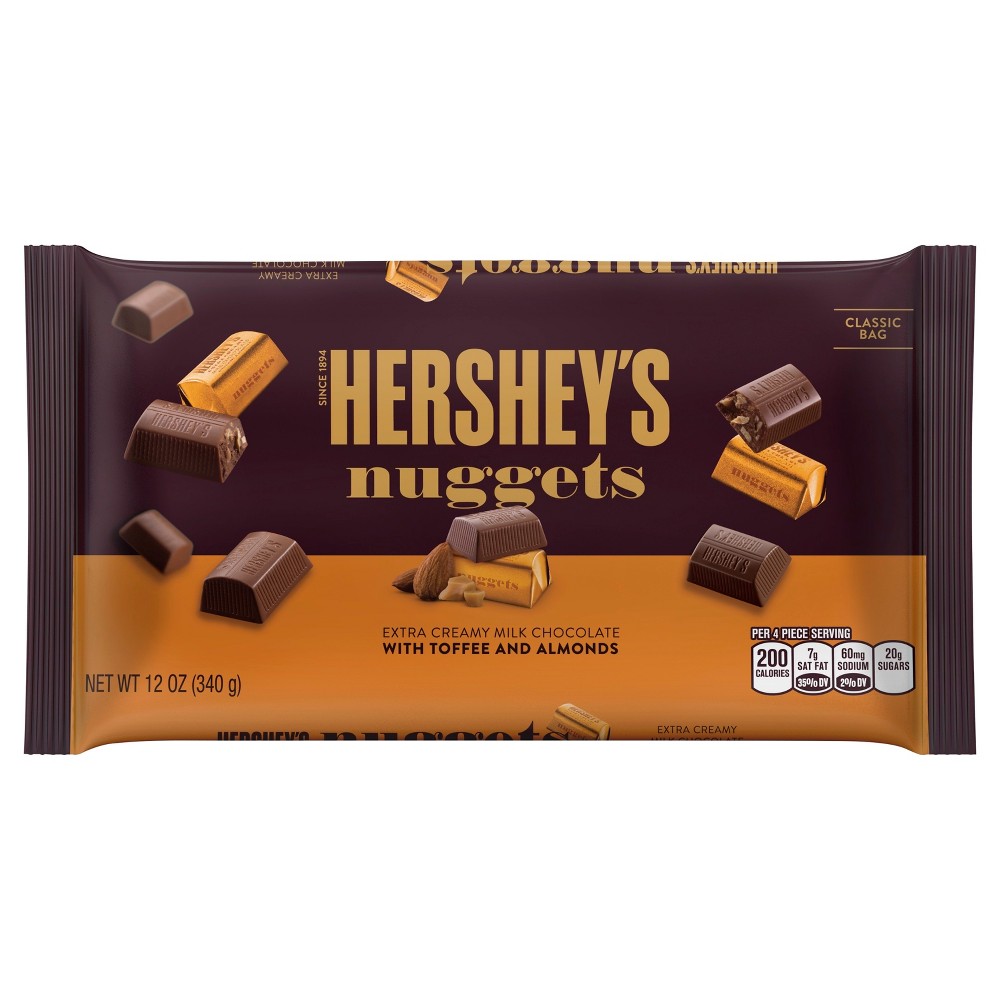 UPC 034000032501 product image for HERSHEY'S Nuggets Milk Chocolate with Toffee & Almonds - 12oz | upcitemdb.com