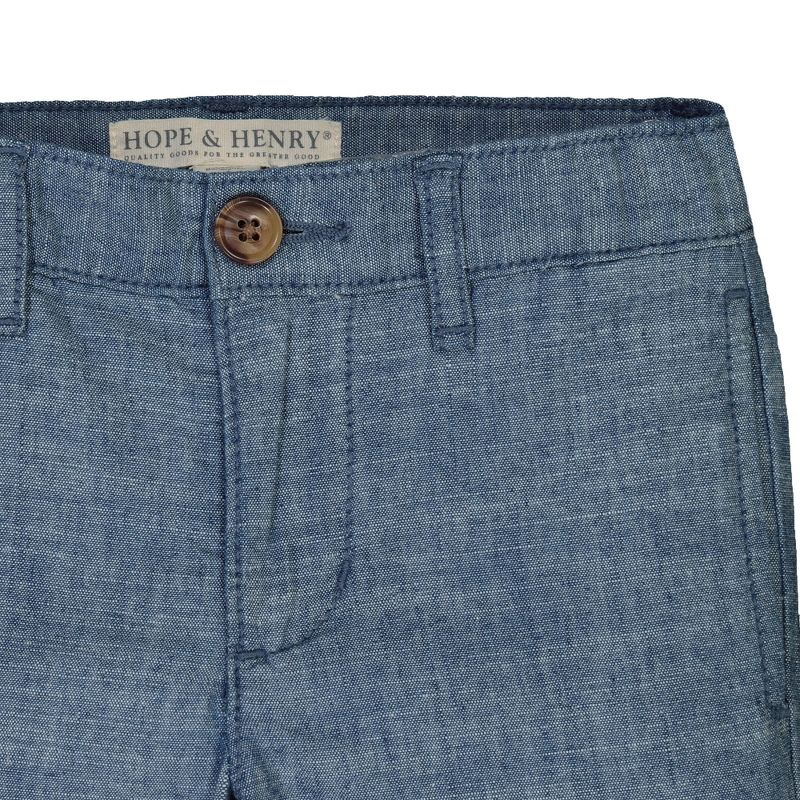 Hope & Henry Boys' Chambray Suit Pant, Toddler, 4 of 8