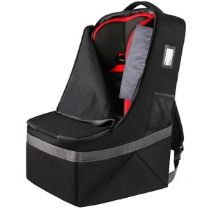 Itopfox Padded Car Seat Travel Backpack for Airplane, Heavy Duty Car Seat Cover with Shoulder Strap, Car Seat Carrier for Airport Travel, Black - 1 of 4