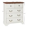 NicBex 7-Drawer Dresser with Roman Column Handles, Farmhouse Bedroom Storage Cabinet, Vintage Storage Dresser for Bedroom, Spacious Top for TV Stands - 3 of 4
