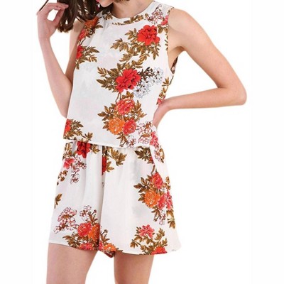 Women's Floral Pocket Romper - umgee